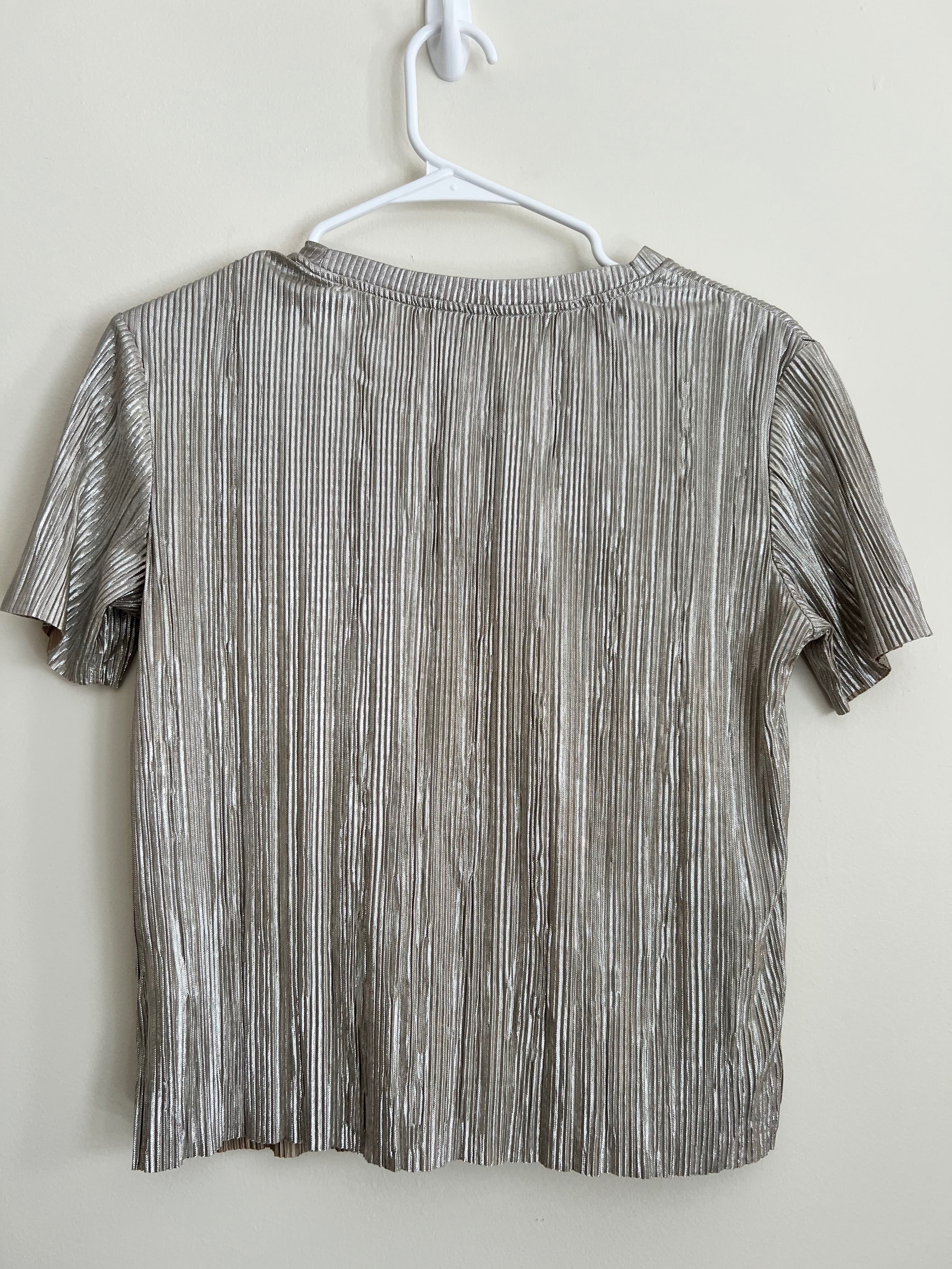 Taupe Ribbed Short Sleeve T-Shirt photo 2