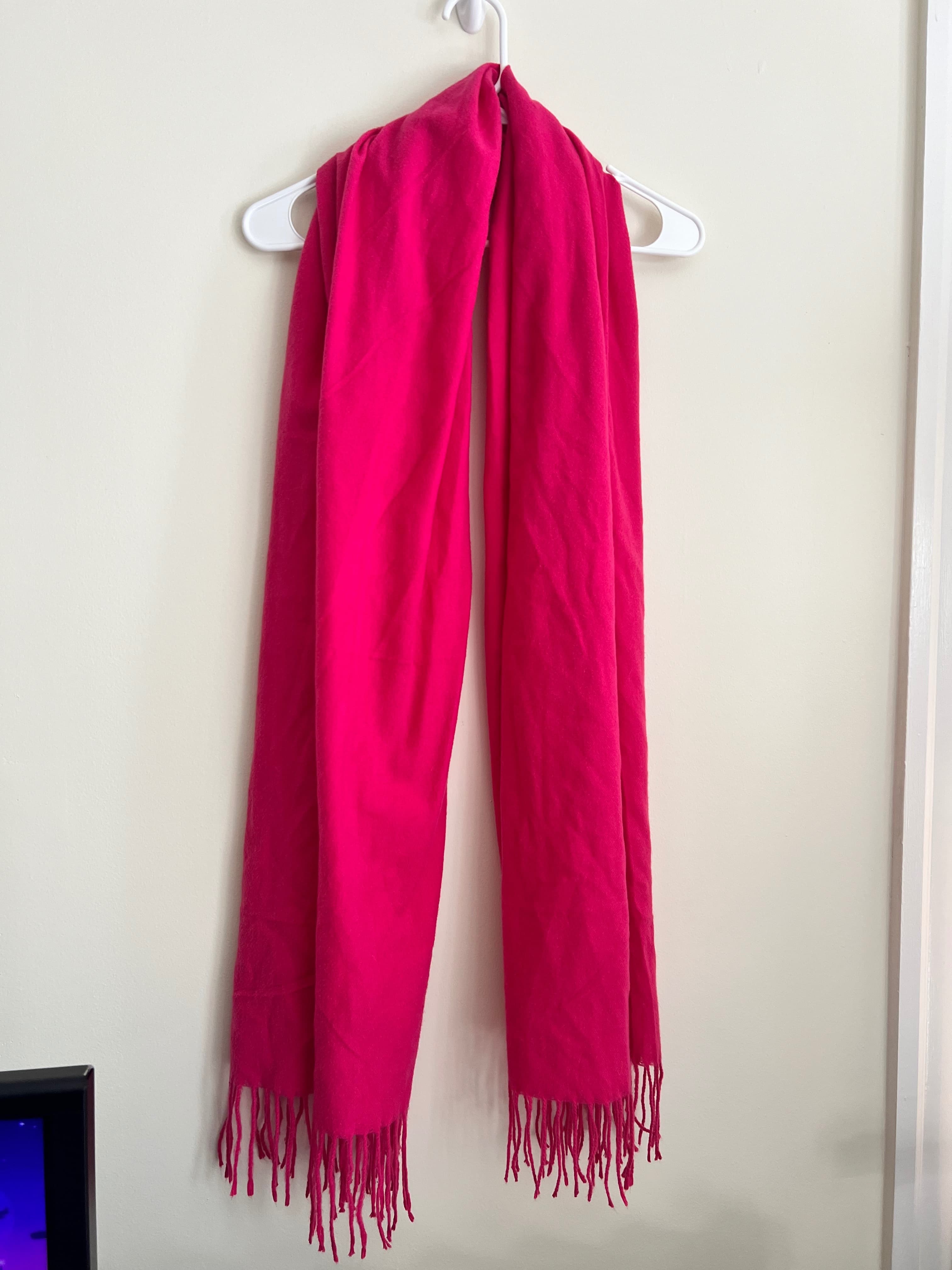Hot Pink Fringe Scarf photo 1