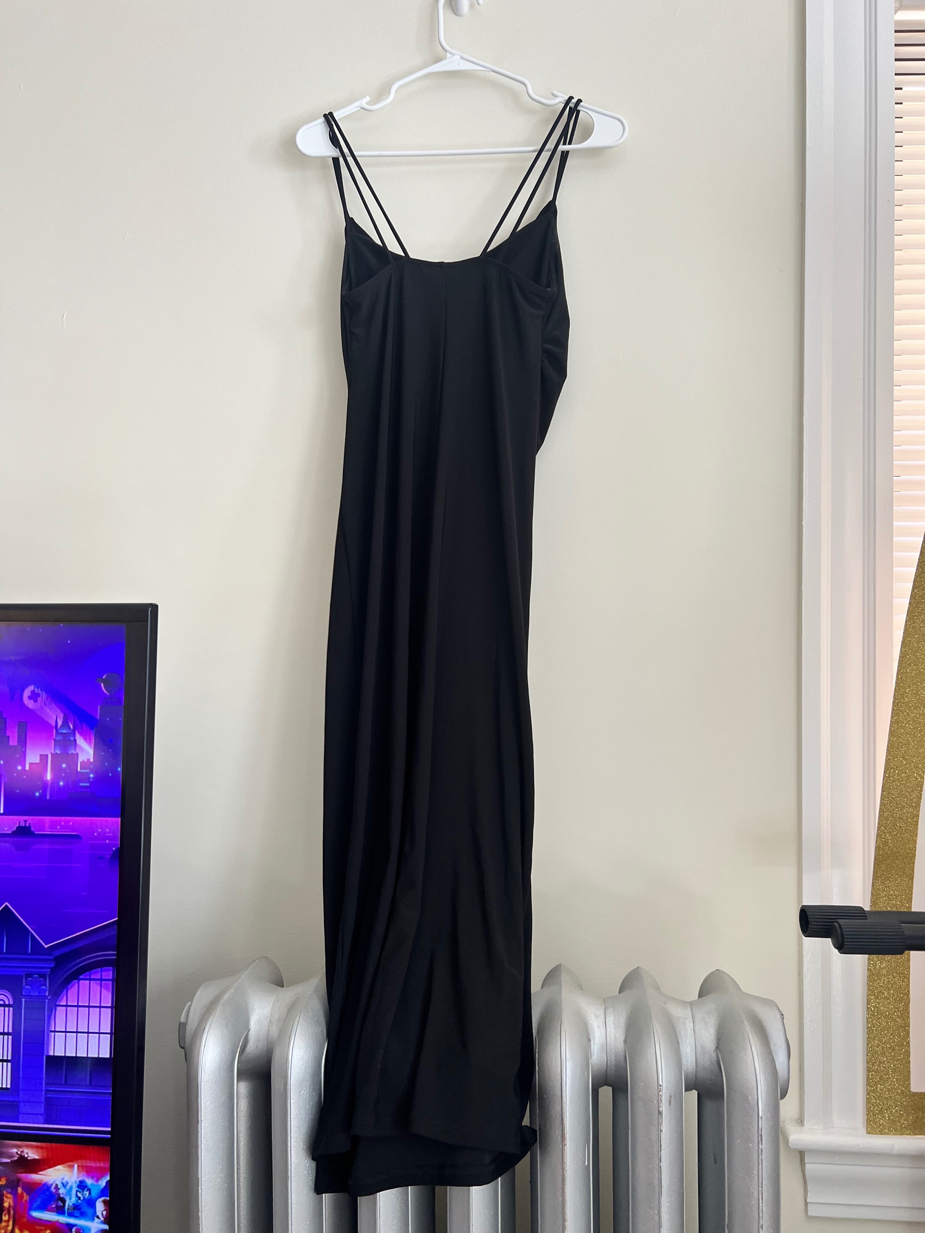 Black Strappy Slip Dress photo 2