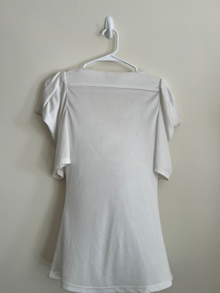 Bebe White Cowl Neck Top photo 2