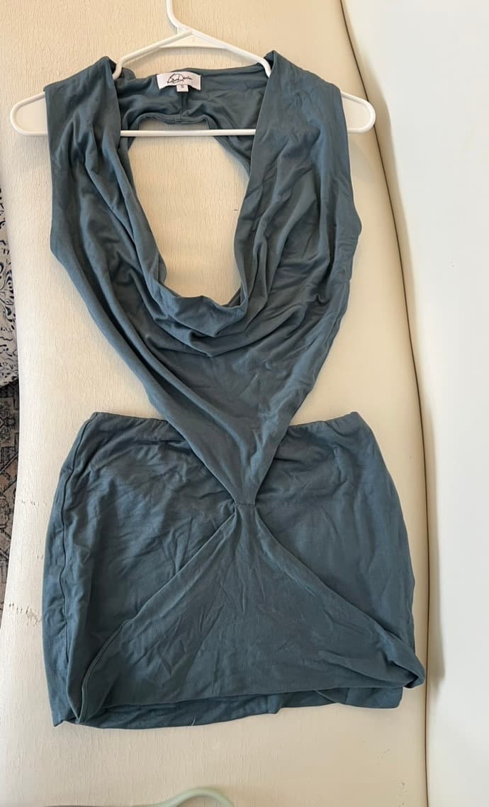 Gray Cutout Dress photo 1